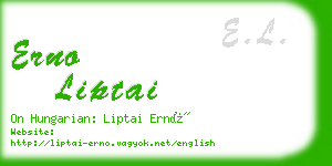 erno liptai business card